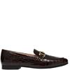 CLARKS WOMENS LEATHER LOAFER - BROWN